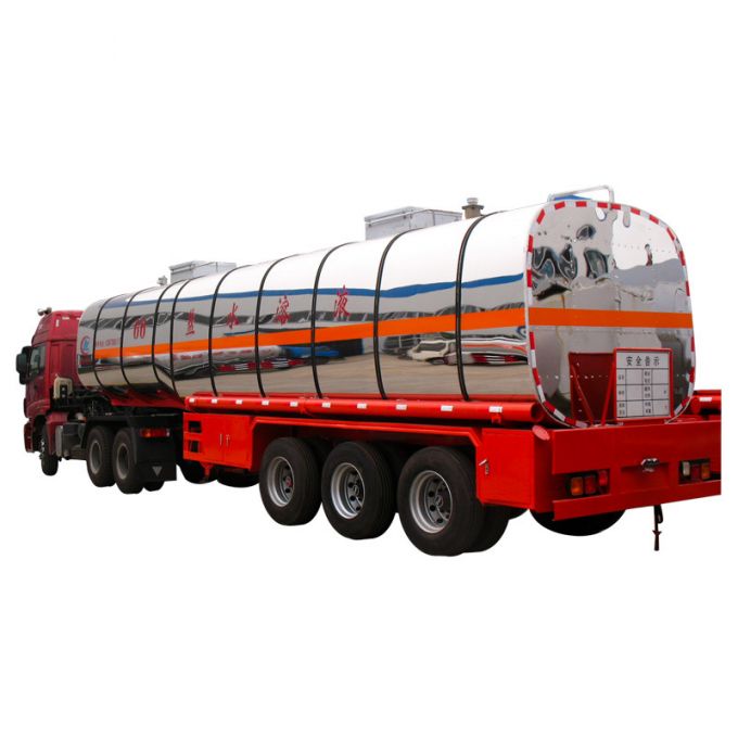 New Condition Chemical Liquid Transport Tank Semi Trailer with Tractor 