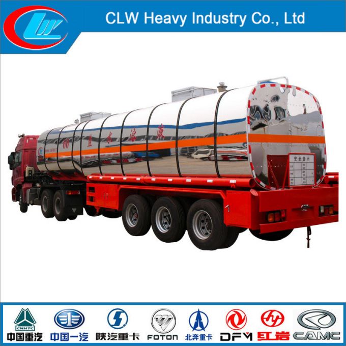 Heavy Duty 40-60cbm Chemical Liquid Tanker Semi Trailer with Tractor 