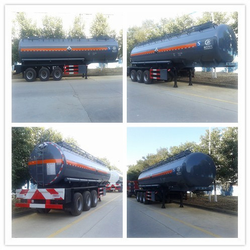 3 Axles Heavy Duty Chemical Tank Semi-Trailer for Fluid Delivery 