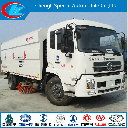 Dongfeng 4X2 Road Sweeper Suction Truck 16ton Road Sweeper Truck Images 1