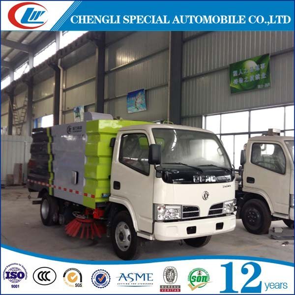 Factory Promotional 5cbm Road Sweeper Truck with Brushes for Sale Images 1