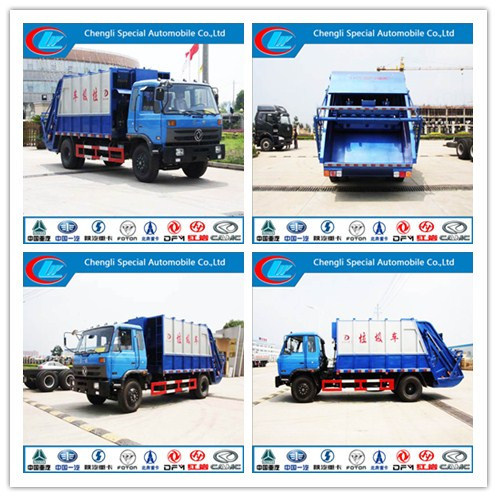 Heavy Duty 4X2 13cbm 14cbm Waste Collector Truck Dongfeng Compressed Garbage Truck 