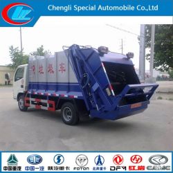 90HP 6-10cbm Rear Hydraulic Compressed Garbage Truck