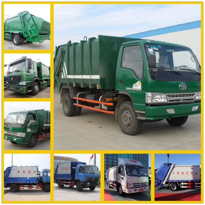 4cbm 6X4 Compressed Garbage Truck 4X2 Compactor Garbage Truck 10ton Garbage Compactors Truck Images 1