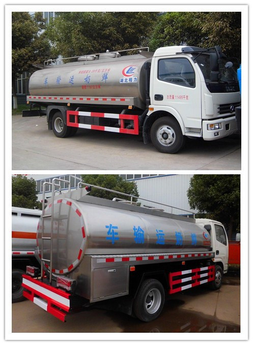 Dongfeng LHD Rhd Stainless Steel Milk Transporting Truck 