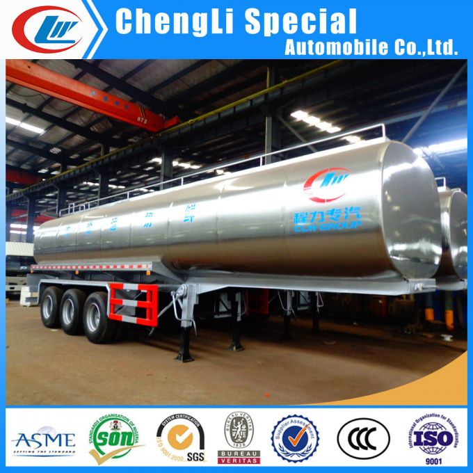 3 Axle Stainless Steel 45000L 30ton Milk Delivery Tank Truck Trailer for Sale 