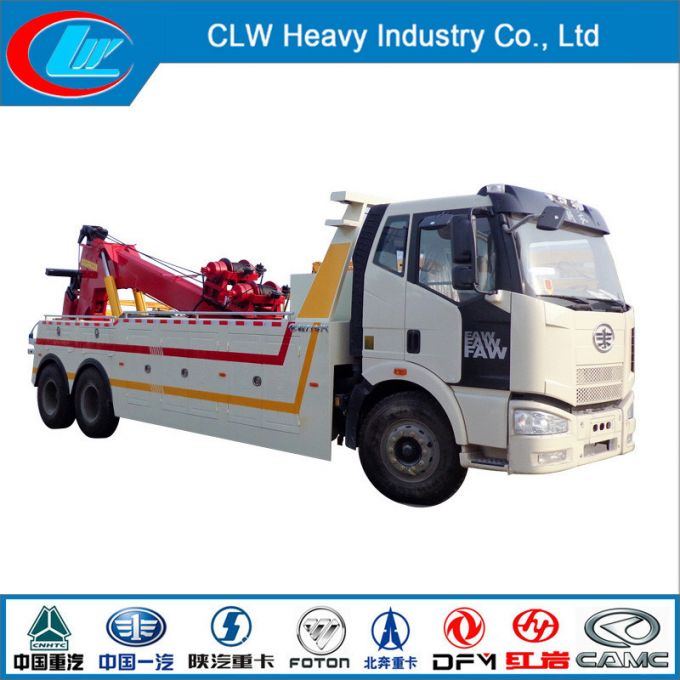 China Famous Brand Faw 6X4 240HP Road Wrecker Truck 