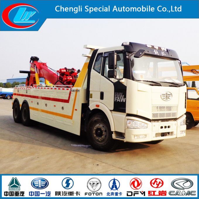 Facotry Directly Selling Faw 6X4 Heavy Duty Wrecker Truck 