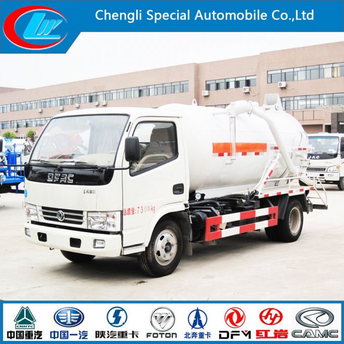 Dongfeng 4X2 4cbm Vacuum Sewage Suction Tank Truck 