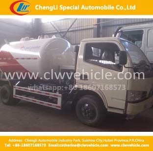 Dongfeng 4*2 LPG Bobtail Trucks for Refilling Use 5.5cbm LPG Refilling Bobtail Trucks 