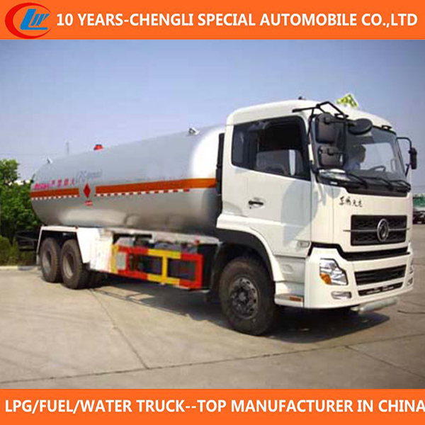 6X4 LPG Tanker 25cbm LPG Storage Tank Truck for Sale 