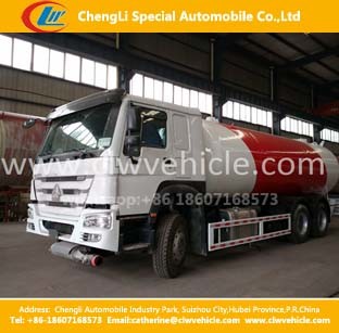 Heavy Duty HOWO 6*4 24cbm LPG Tanker Truck 