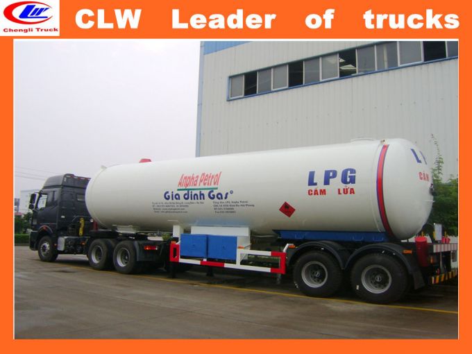 3 Axle 56cbm Heavy Duty LPG Tank Semi Trailer 