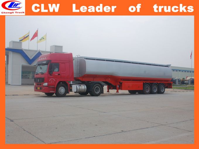 Three Axles Heavy Allumium Fuel Truck-Trailer Images 1