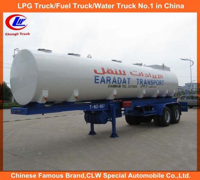 2 Axle 35000liters Stainless Steel Fuel Tanker Truck Trailer Images 1