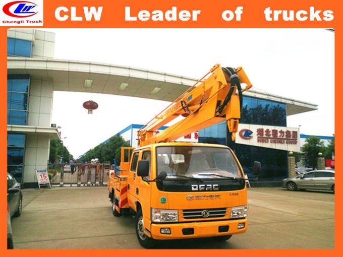 Diesel Fuel Dongfeng 4*2 Hydraulic Ladder Truck Images 1