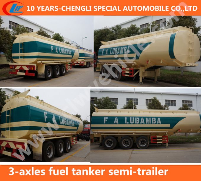 3-Axles 42cbm Fuel Tanker Truck Trailer 