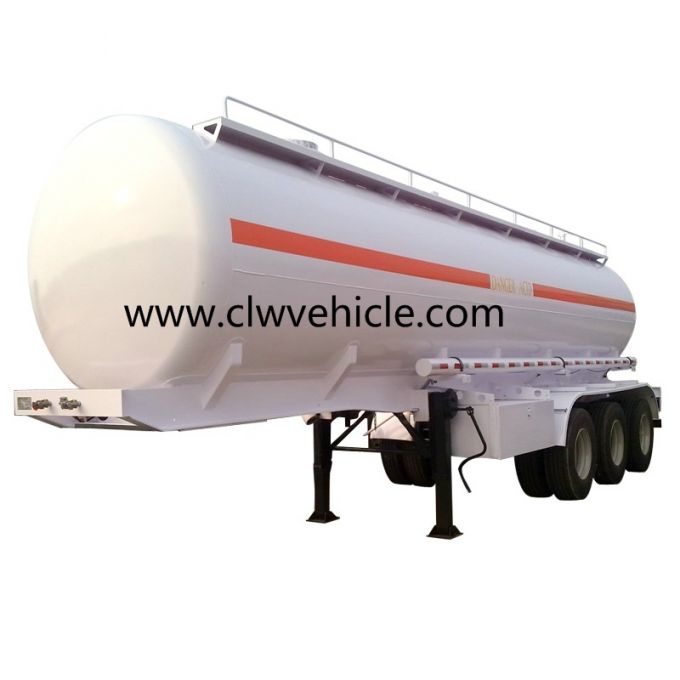 Heavy Duty 3 Axles Chemical Liquid Tank Semi Trailer 