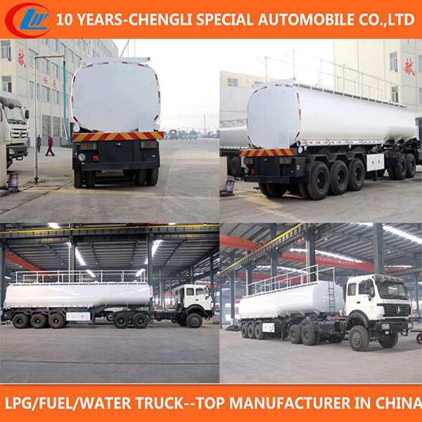 3 Axle Sino 50000L Mobile Fuel Tanker Trailer for Sale 