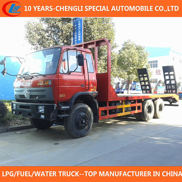 15 Ton Flat Bed Machine Equipment Transport Truck for Sale Images 1