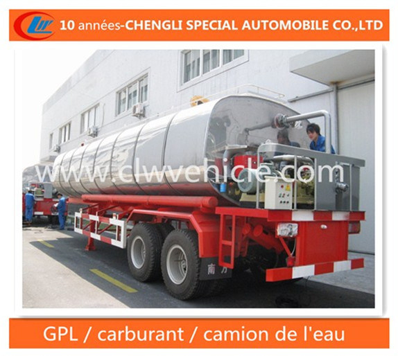 25 Cbm Asphalte Reservoir Semi-Remorque 2 Essieux Trailer 