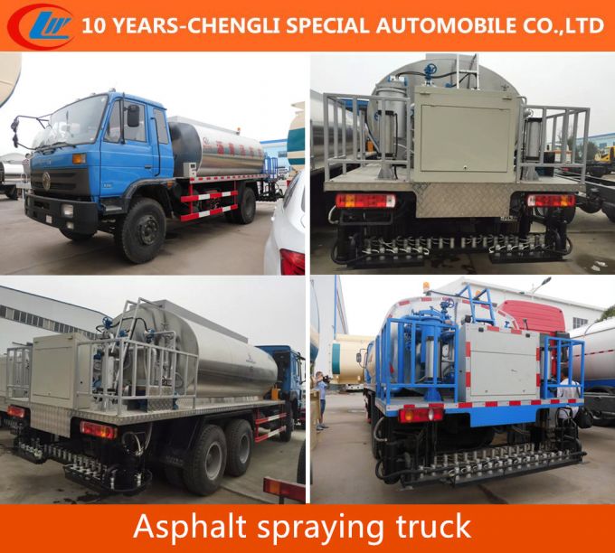4X2 Asphalt Spraying Truck Liquid Heated Bitumen Asphalt Transport Tank Truck Images 1