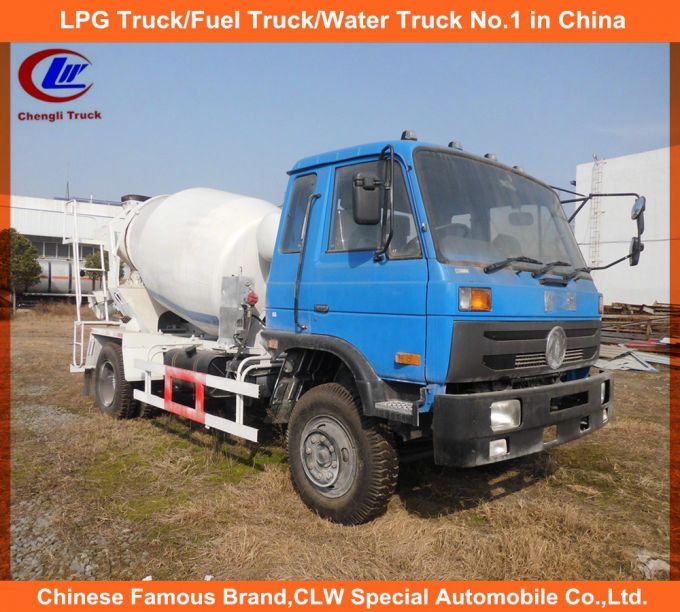 4X2 3cbm-4cbm Mini Cement Mixer Dongfeng Concrete Mixer Truck Images 1