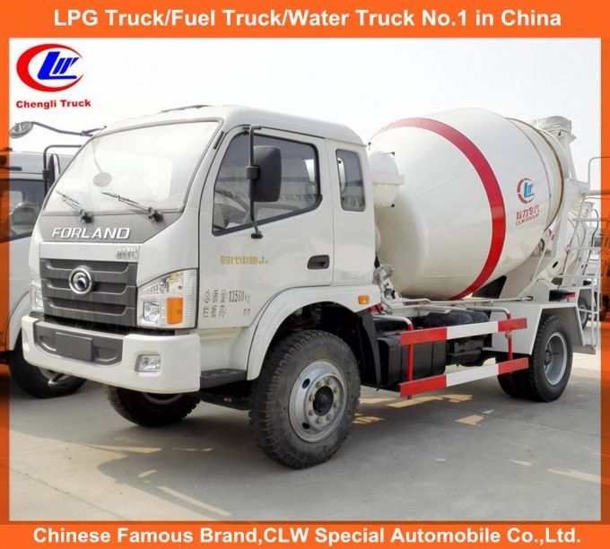 China Foton 4X2 Small 4m35m3 Concrete Cement Mixer Truck 