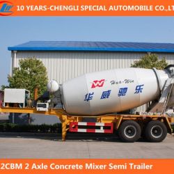 12cbm 2 Axle Concrete Mixer Semi Trailer