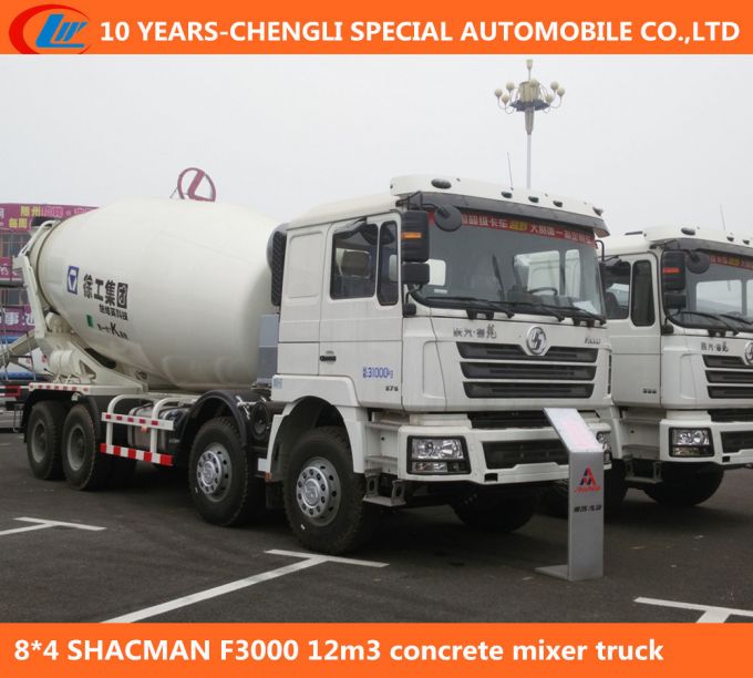 8*4 Shacman F3000 12m3 Concrete Mixer Truck, Concrete Agitator Truck 