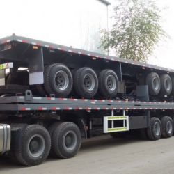 3 Axles 40 Feet Container Flat Bed Semi Trailer