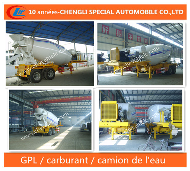 12cbm Betonniere Semi-Remorque 2essieux Concrete Mixer 