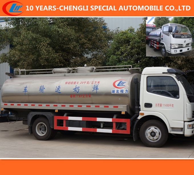 Dongfeng 5ton Mini Milk Tanker Truck Images 1