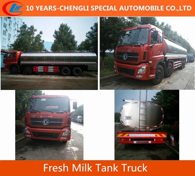 Dongfeng 8X4 30cbm Fresh Milk Tank Truck 