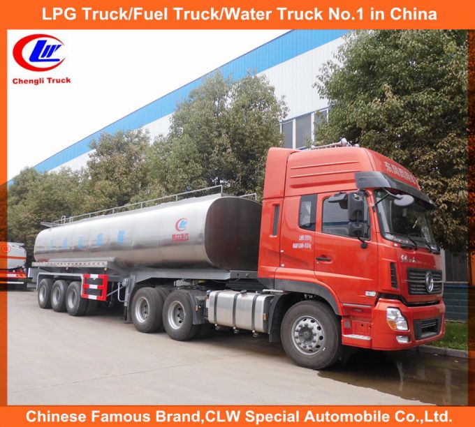 3 Axle 25000liters Insulted Milk Tank Semi Trailer Images 1