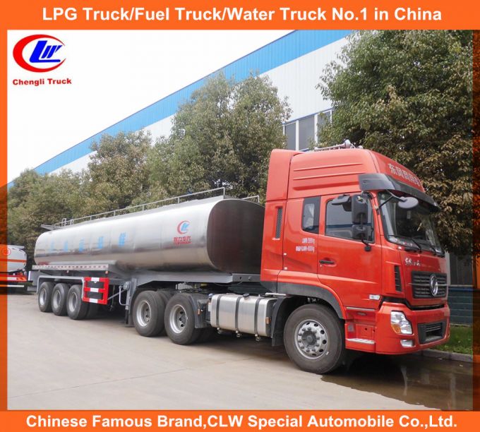 3 Axle 25000liters Insulted Milk Tank Semi Trailer 