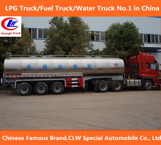 Tri-Axles 45 Cbm Milk Tank Semi Trailer Images 1