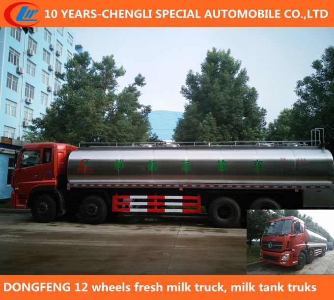 Dongfeng 12 Wheels Fresh Milk Truck, Milk Tank Truks Images 1