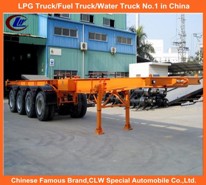Super Heavy 4-Axle 40feet Skeletal Container Semi Trailer Images 1