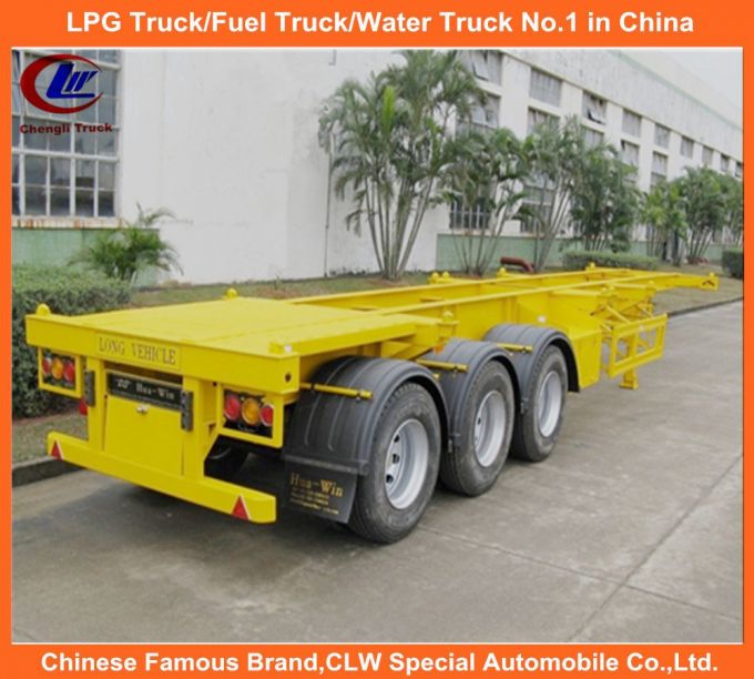 Heavy Duty 3-Axle Skeletal Container Truck Trailer Images 1