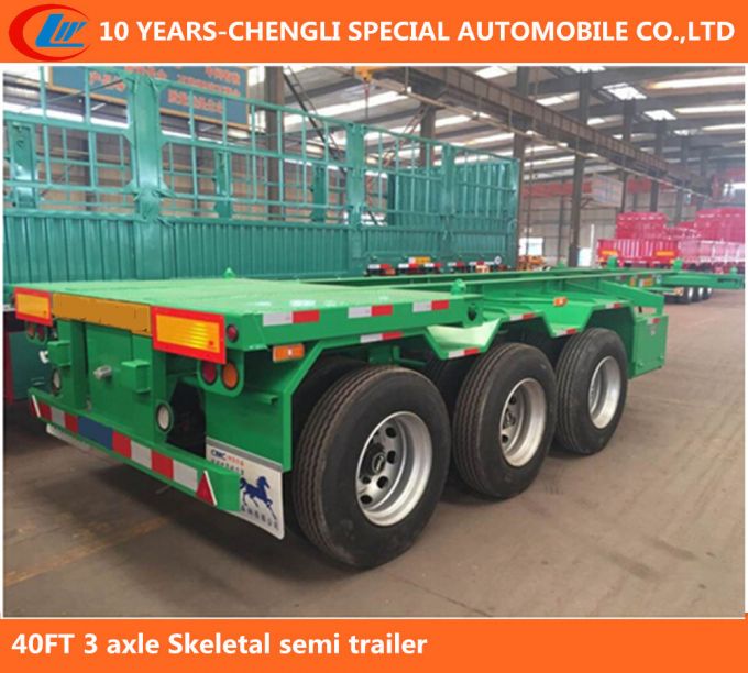 3 Axle Low Bed Flat Semi Trailer Images 1