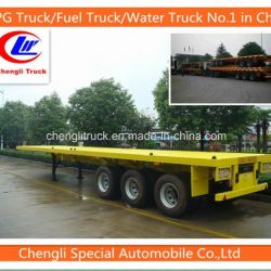 Adr 3 Axle 40feet Container Flatbed Semi-Trailer Flatbed Trailer 40feet Flat Top Trailer Flat Deck