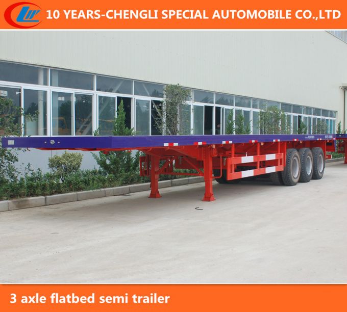 3 Axle Flatbed Semi Trailer Images 1