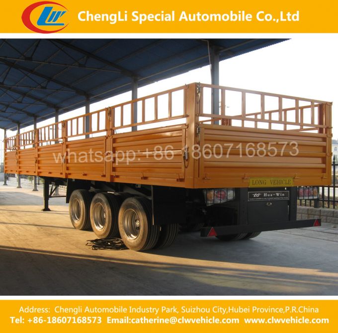 Tri-Axle 20FT 40FT Low Flatbed Low Flatbed Semi Trailer Images 1