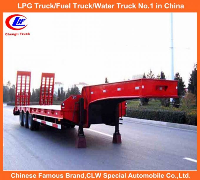 Machinery Low Loader Trailer 45ton Lowbed Semi Trailer for Algeria Images 1