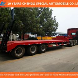 3 Axle Flat Low Bed Truck Trailer