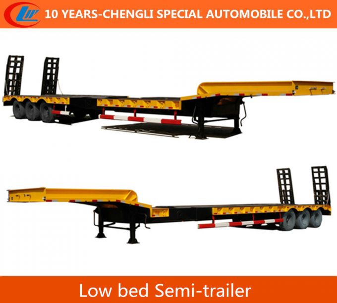 3 Axles Low Bed Semi Trailer for Sale Images 1