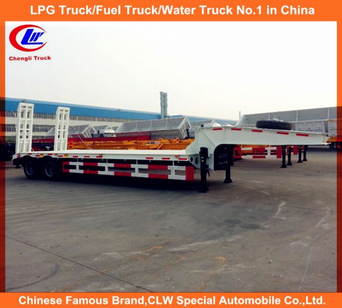 40 Ton 2 Axle Lowbed Low Loader Semi Truck Trailer Images 1