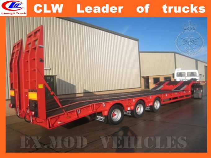 Three Axles Low Loader Trailer 60ton Semi Trailer Images 1