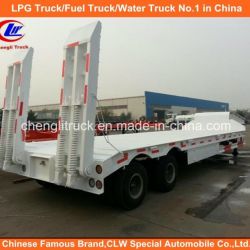 Heavy Duty 2-Axle Lowbed Semi Trailer with Mechanical Ramps